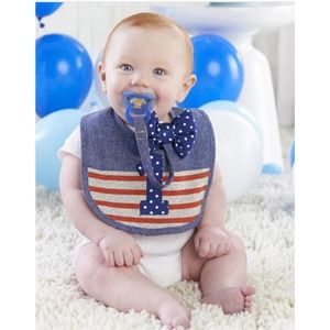 first 1st Birthday Bib pacifier clip Baby Aspen Gift Set box
